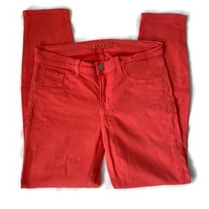 J Brand Women's Orange Skinny Ankle 5 Pocket Jeans Size 28